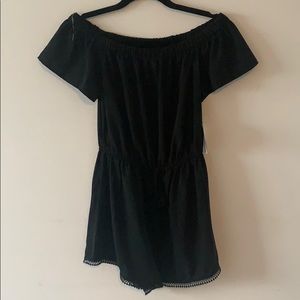 Black off the shoulder romper